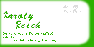 karoly reich business card